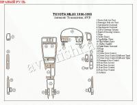 Toyota Hilux (96-98) декоративные накладки под дерево или карбон (отделка салона), автоматичеcкая коробка передач, 4wD , правый руль